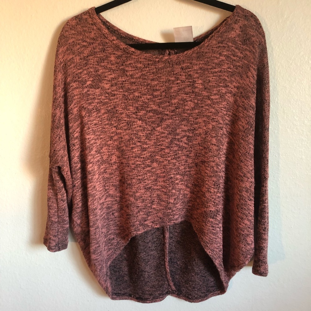 Asymmetrical Button Back Sweater
